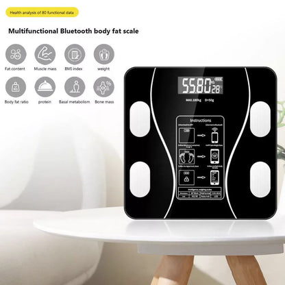 Smarte Körperanalysewaage mit Bluetooth-App bis 180 Kg