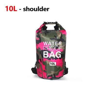 30L Waterproof Swimming Bag Dry Sack Camouflage Colors Fishing Boating Kayaking Storage Drifting Rafting Bag 2L 5L 10L 15L XAZ9