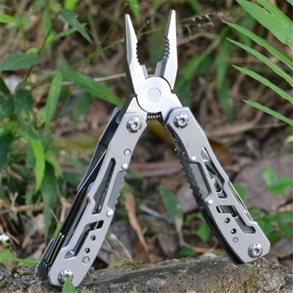 Edelstahl-Multitool mit Taschenzange, Säge & Klappzange