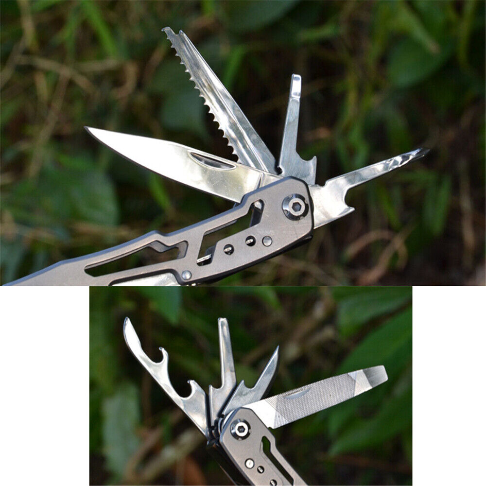 Edelstahl-Multitool mit Taschenzange, Säge & Klappzange