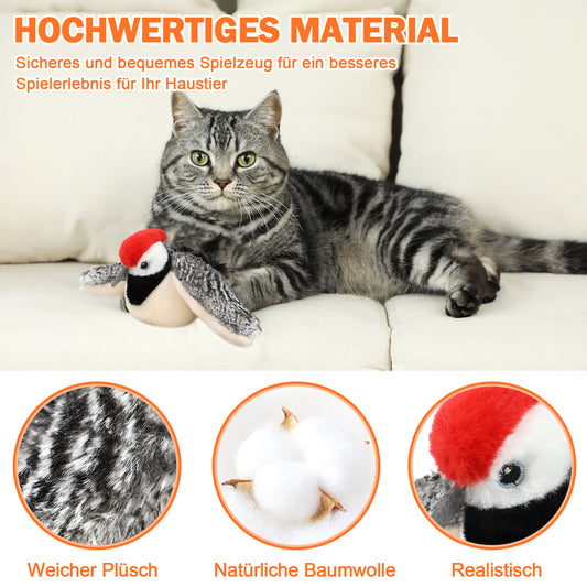 Interaktives Katzenspielzeug Flamingo – beweglich, mit Sound &amp; USB-Aufladung