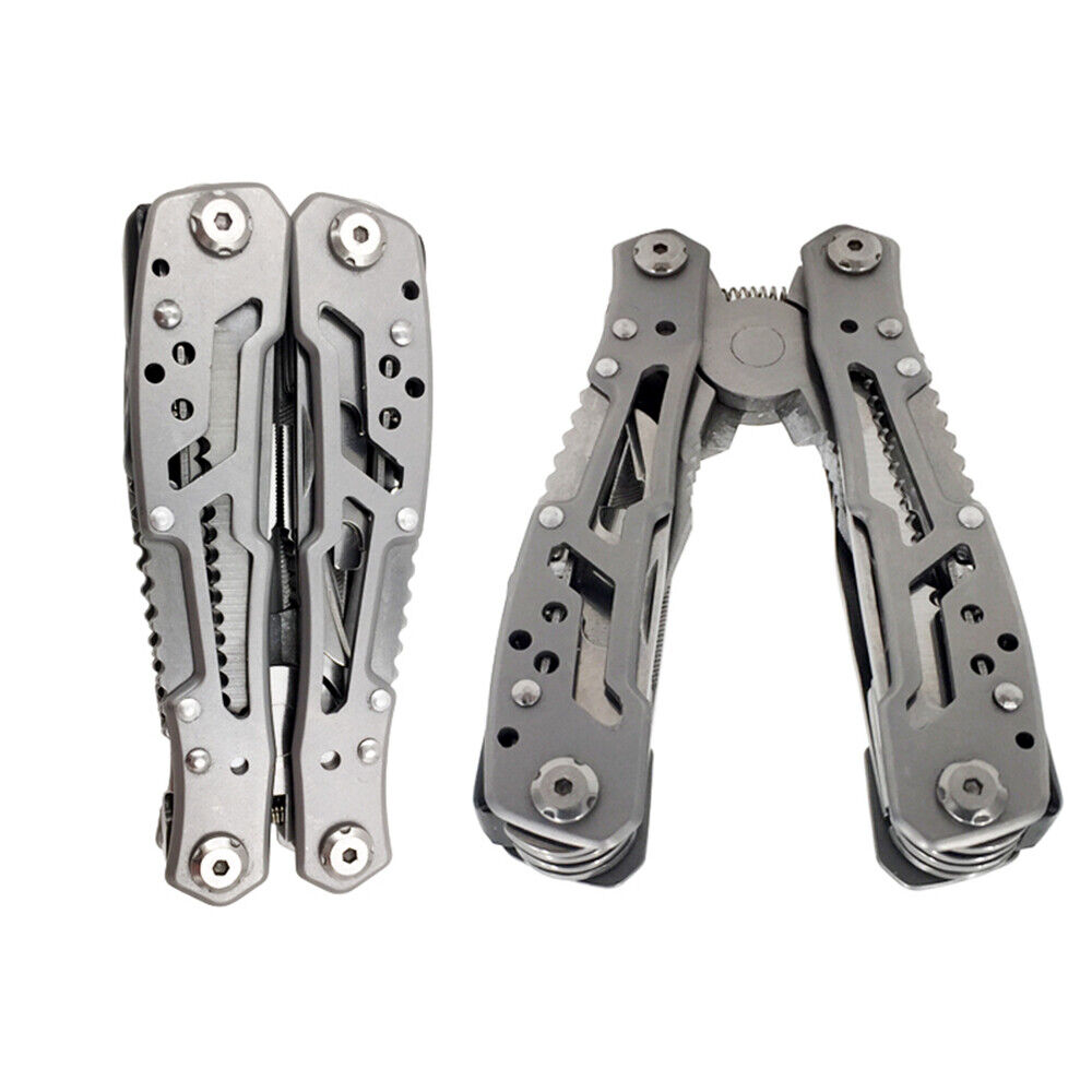 Edelstahl-Multitool mit Taschenzange, Säge & Klappzange