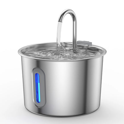 2,2 L Edelstahl-Katzenbrunnen – ultraleiser Trinkbrunnen mit USB-Pumpe & Filtersystem für Katzen und kleine Hunde