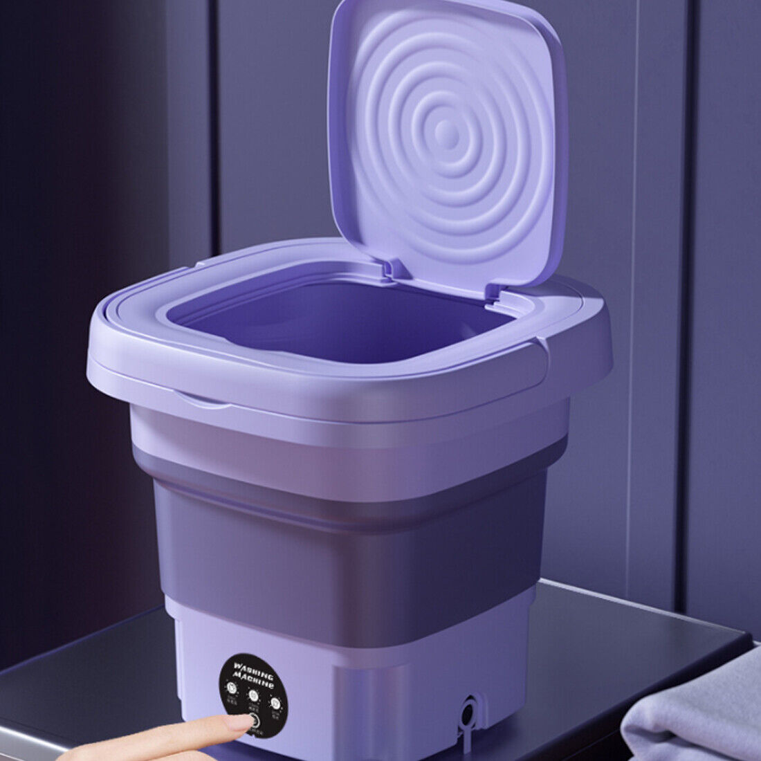 8-Liter Mini-Waschmaschine faltbar mit integriertem Trockner