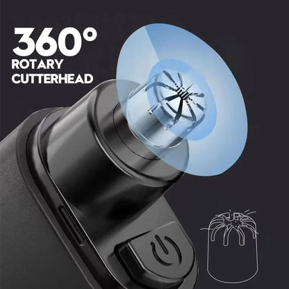 USB Rechargeable Electric Nose Ear Trimmer - 150Mah Li-Polymer Battery,Fast Charge,Compact & Portable Clipper for Men'S Grooming