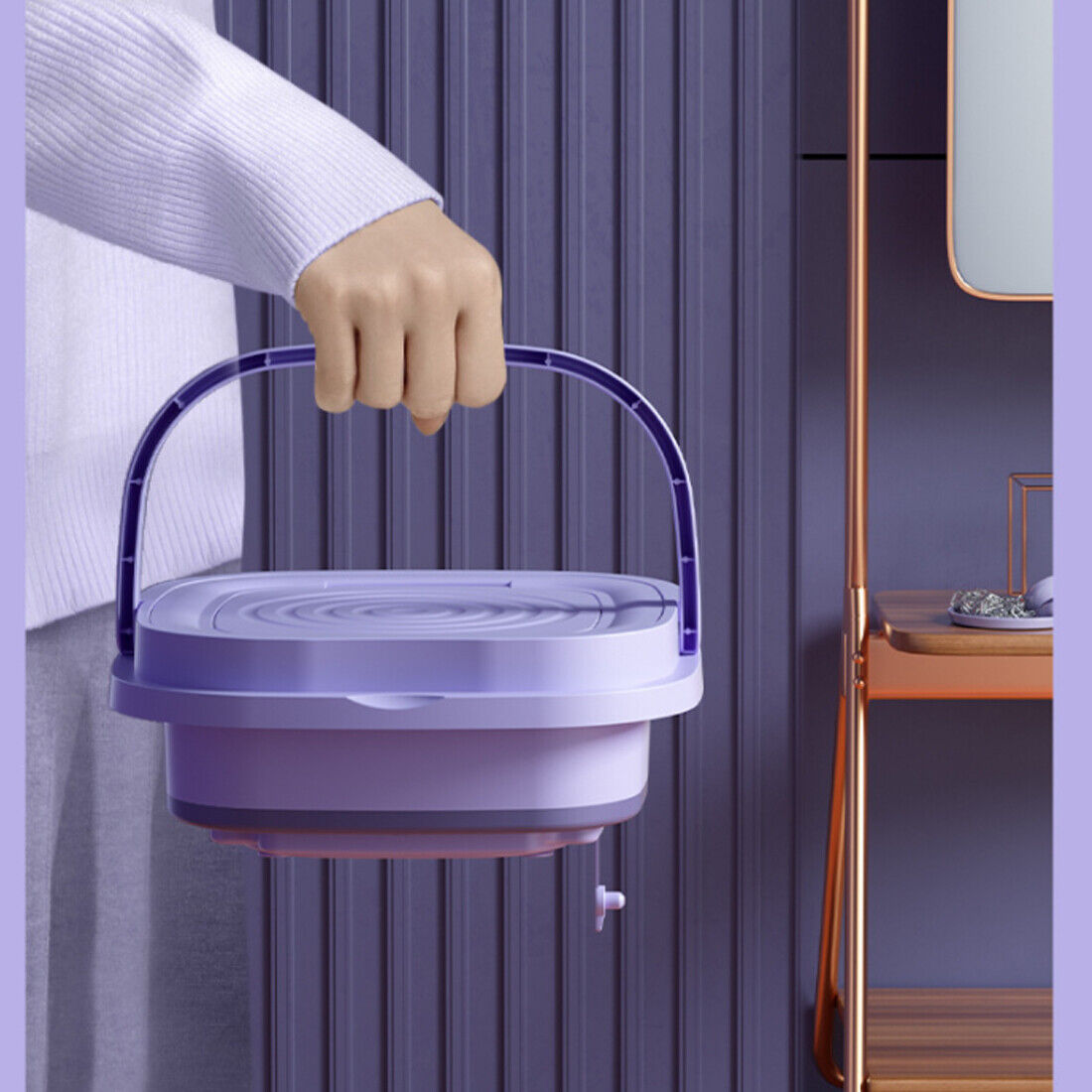 8-Liter Mini-Waschmaschine faltbar mit integriertem Trockner