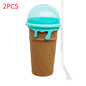 500Ml Large Capacity Slushy Cup Summer Squeeze Homemade Juice Water Bottle Quick-Frozen Smoothie Sand Cup Pinch Fast Cooling Magic Ice Cream Slushy Maker Beker Kitchen Gadgets