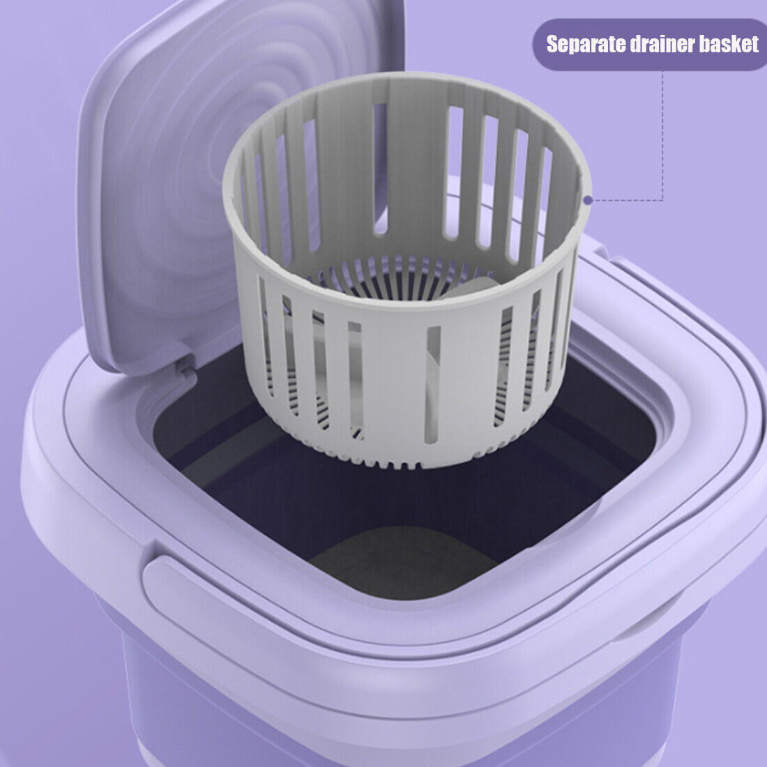 8-Liter Mini-Waschmaschine faltbar mit integriertem Trockner
