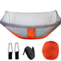 Automatic Quick-Opening Mosquito Net Hammock Outdoor Camping Pole Hammock Swing Anti-Rollover Nylon Rocking Chair 260X140Cm