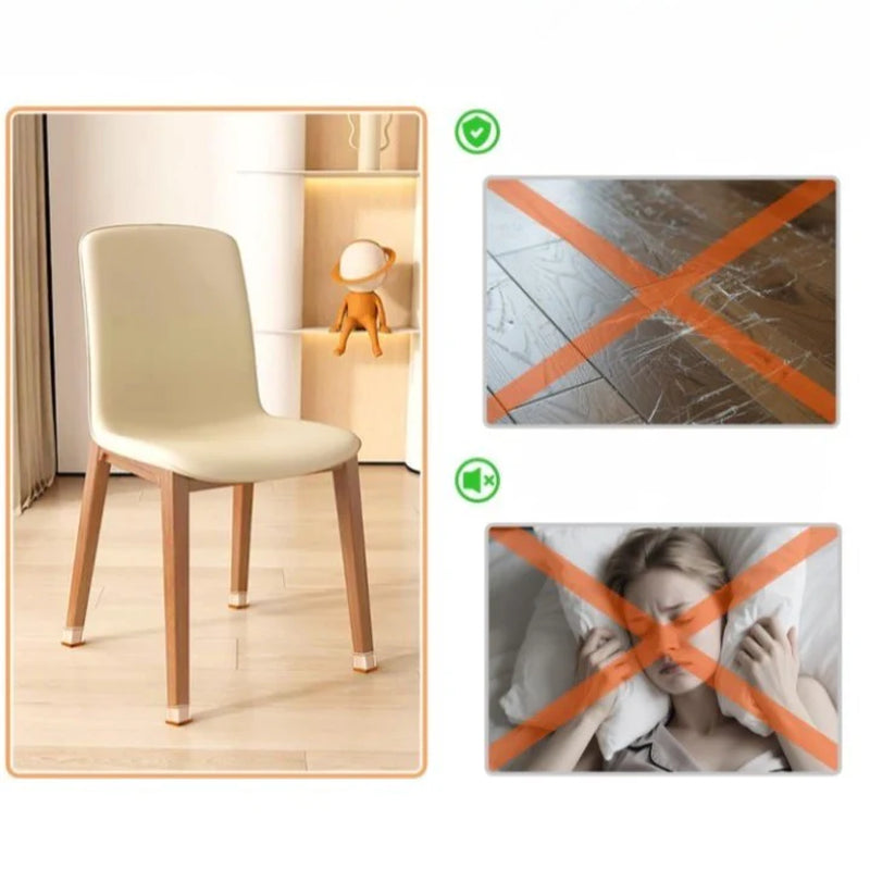Chair Leg Floor Protectors 24 Pack — TPE & Felt