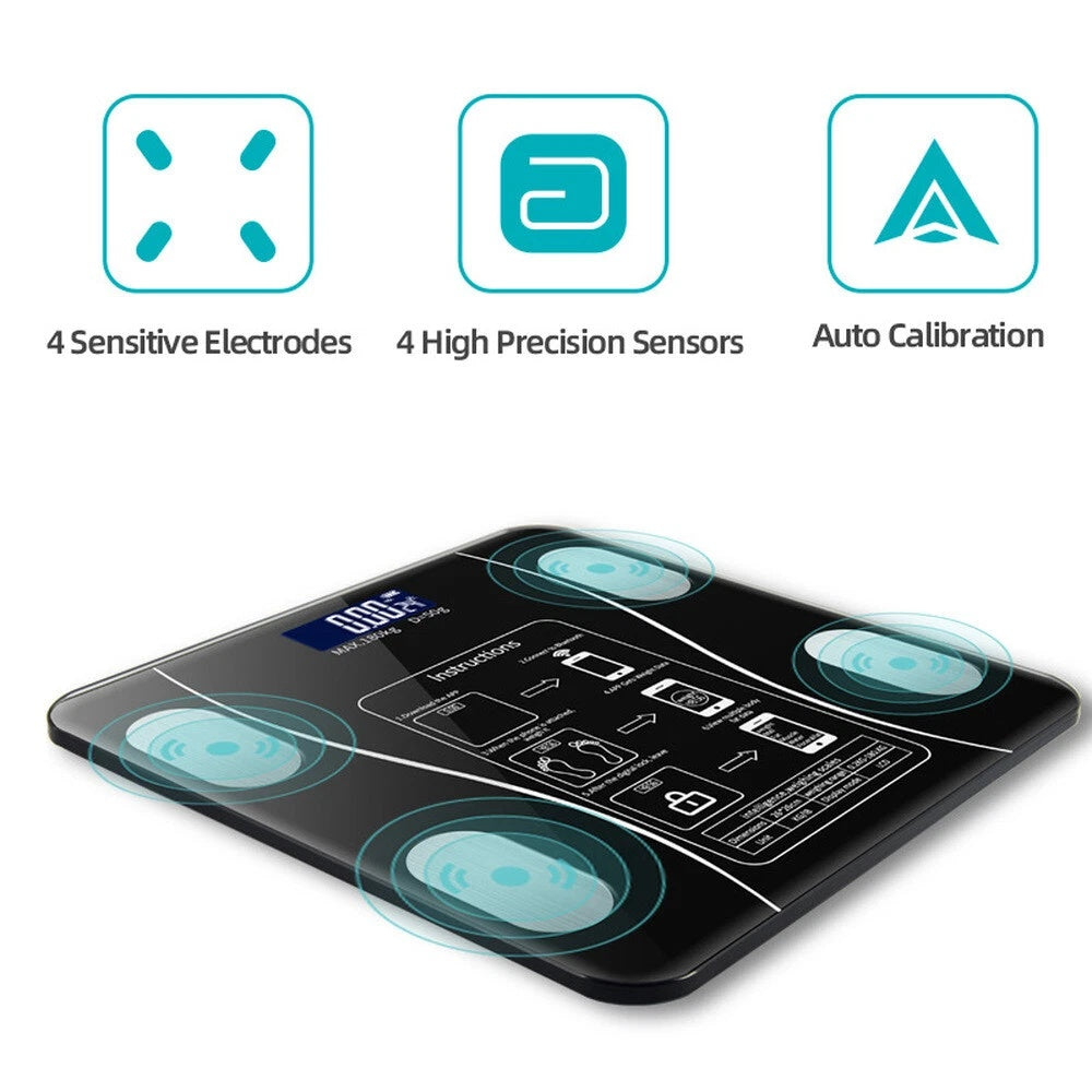 Smarte Körperanalysewaage mit Bluetooth-App bis 180 Kg