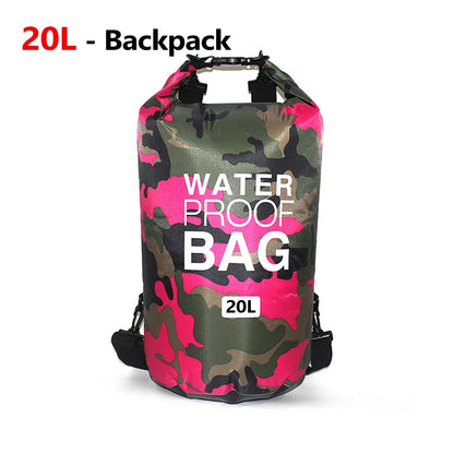 30L Waterproof Swimming Bag Dry Sack Camouflage Colors Fishing Boating Kayaking Storage Drifting Rafting Bag 2L 5L 10L 15L XAZ9