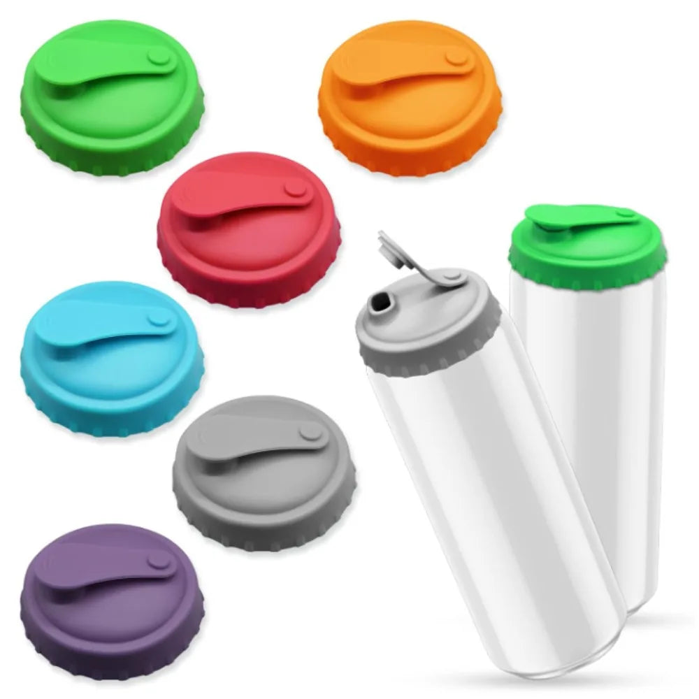 1PC Cup Lid Silicone Soda Can Lid Reusable Can Stopper for Soda Beer Drinks Juice Coke Beverage Fits Standard Cans Protector