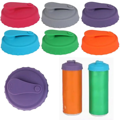 1PC Cup Lid Silicone Soda Can Lid Reusable Can Stopper for Soda Beer Drinks Juice Coke Beverage Fits Standard Cans Protector
