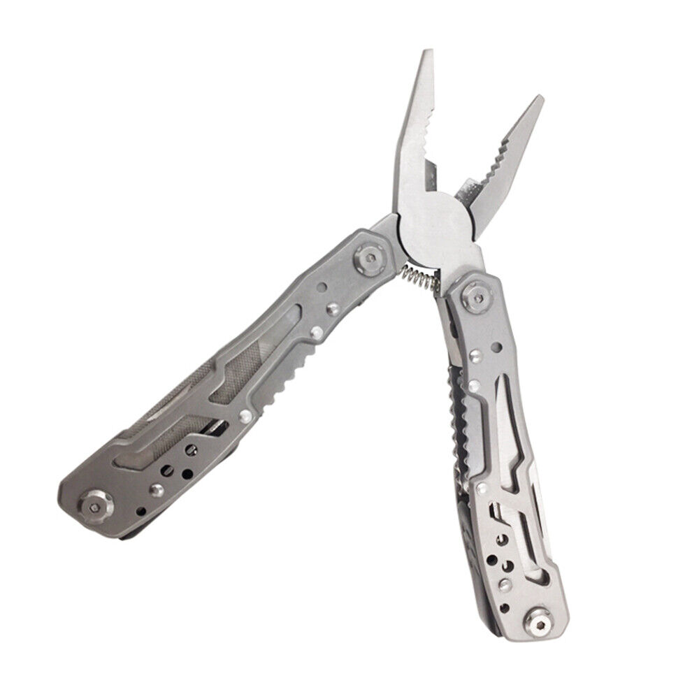 Edelstahl-Multitool mit Taschenzange, Säge & Klappzange