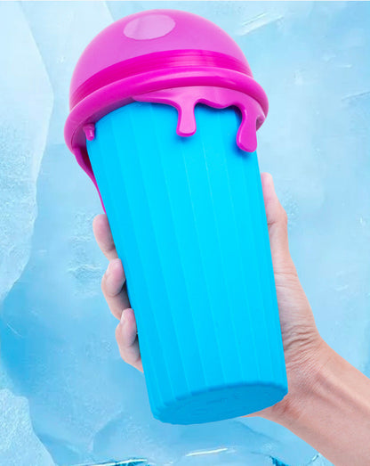 500Ml Large Capacity Slushy Cup Summer Squeeze Homemade Juice Water Bottle Quick-Frozen Smoothie Sand Cup Pinch Fast Cooling Magic Ice Cream Slushy Maker Beker Kitchen Gadgets