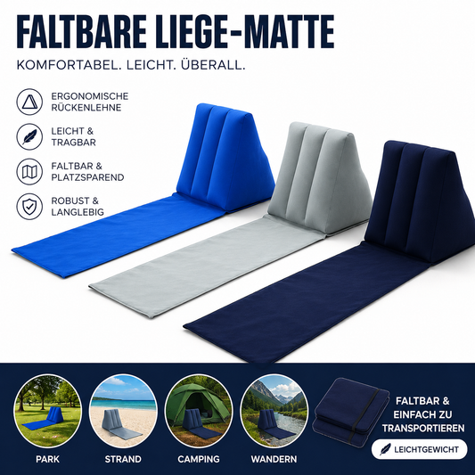 Aufblasbare Strandliege mit Rückenlehne
