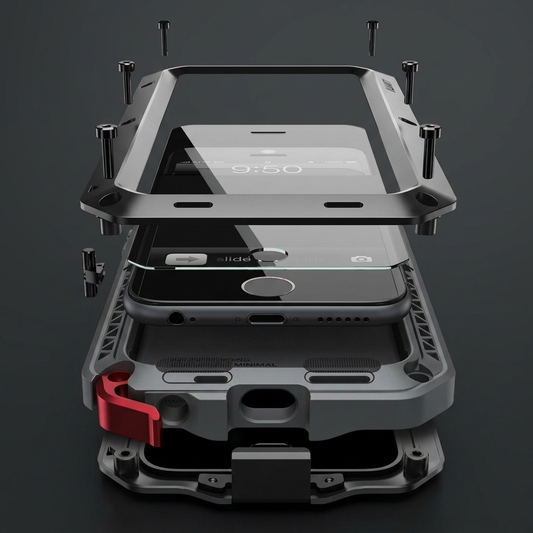 Stoßfeste iPhone Hülle aus Aluminium und Silikon