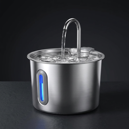 2,2-Liter Edelstahl-Katzenbrunnen mit USB-Pumpe & Filtersystem