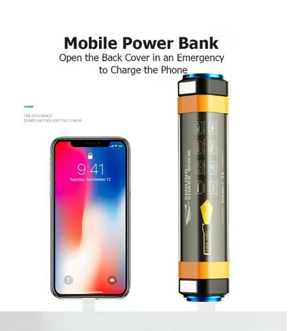 Campinglampe T15 mit Powerbank Orange