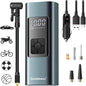Tragbarer Luftkompressor Auto Reifenpumpe 150PSI 6000Mah Wiederaufladbarer | Mini Elektrischer Kompressor Fahrradpumpe 12V Luftpumpe Mit Manometer Für Auto Fahrrad Motorrad Bälle, Autooff, Usb-Powerbank