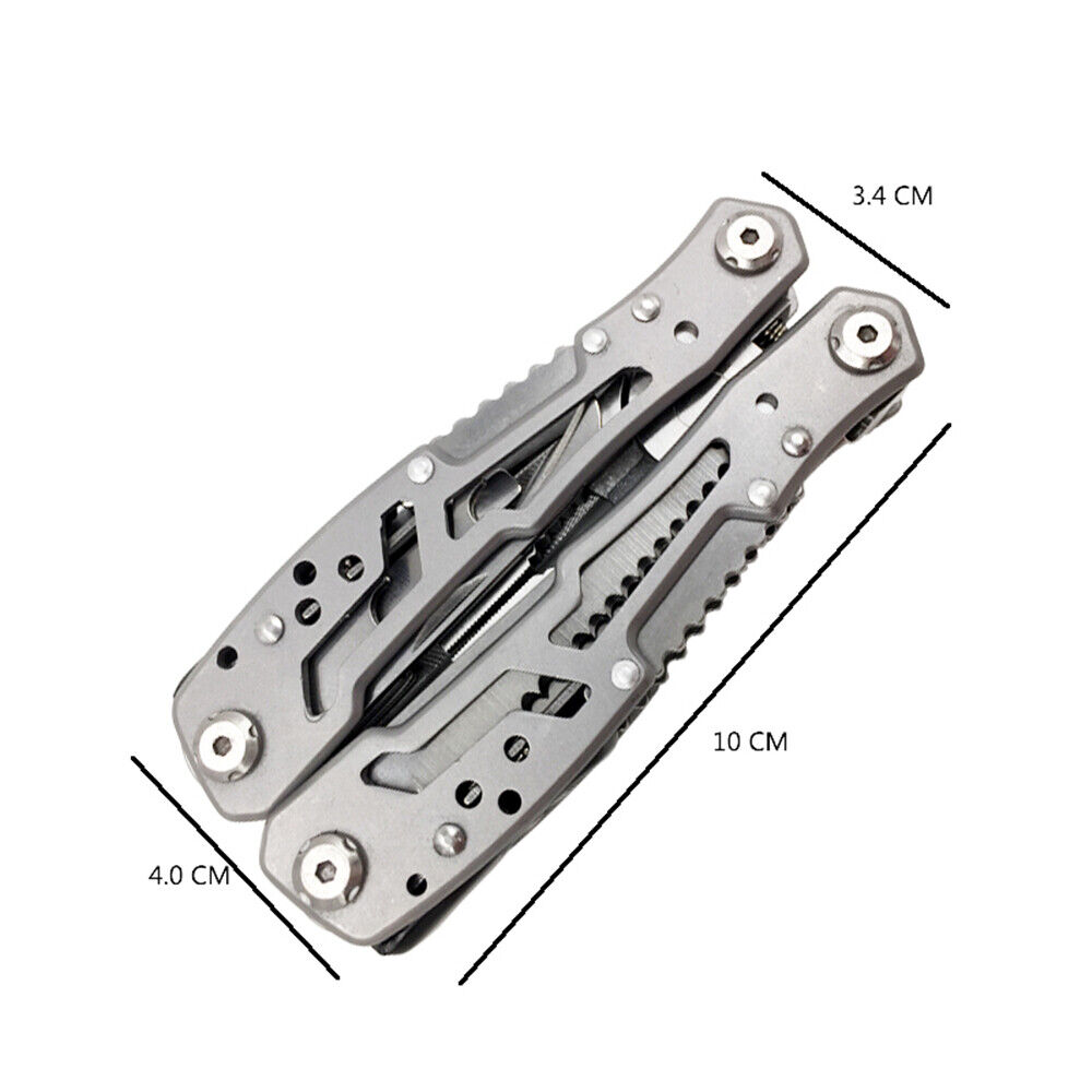 Edelstahl-Multitool mit Taschenzange, Säge & Klappzange
