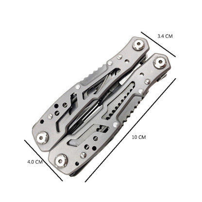 Edelstahl-Multitool mit Taschenzange, Säge & Klappzange
