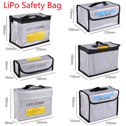 Lipo Guard Safety Bag Fireproof Explosion-Proof Portable Lipo Safety Bag 215*115*155Mm for RC FPV Racing Drone Car Battery Safe