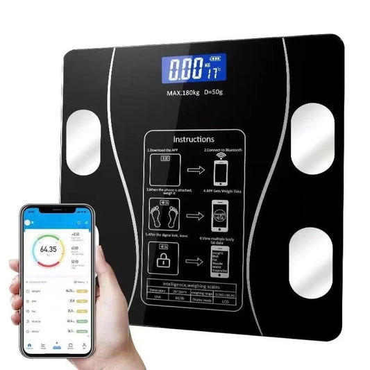 Smarte Körperanalysewaage mit Bluetooth-App bis 180 Kg