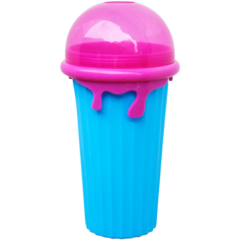 500Ml Large Capacity Slushy Cup Summer Squeeze Homemade Juice Water Bottle Quick-Frozen Smoothie Sand Cup Pinch Fast Cooling Magic Ice Cream Slushy Maker Beker Kitchen Gadgets