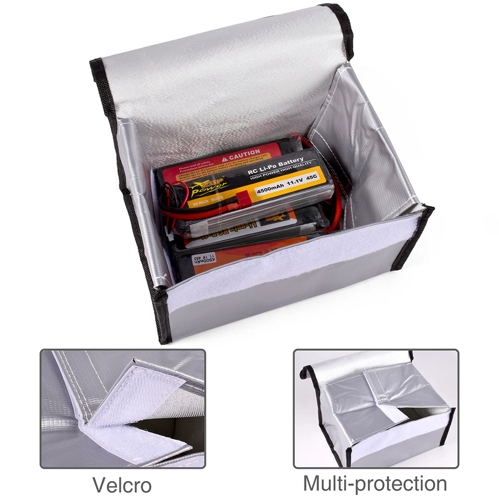 Lipo Guard Safety Bag Fireproof Explosion-Proof Portable Lipo Safety Bag 215*115*155Mm for RC FPV Racing Drone Car Battery Safe
