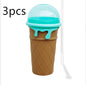 500Ml Large Capacity Slushy Cup Summer Squeeze Homemade Juice Water Bottle Quick-Frozen Smoothie Sand Cup Pinch Fast Cooling Magic Ice Cream Slushy Maker Beker Kitchen Gadgets