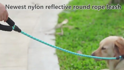 Reflektierende Nylon-Hundeleine für kleine bis große Hunde  mit gepolstertem Griff